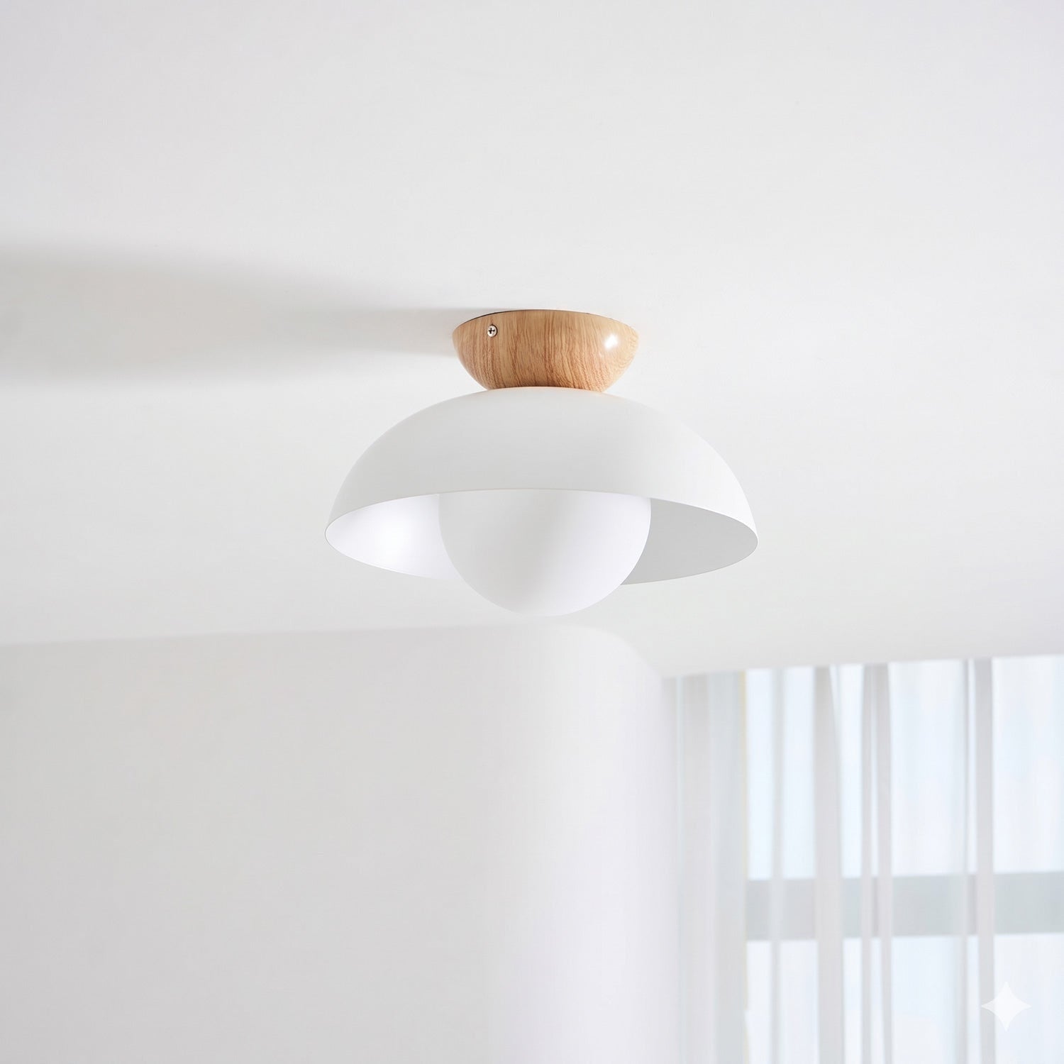 Ceiling Lamp LED 2 Layer Wood Acrylic Light - Image 25