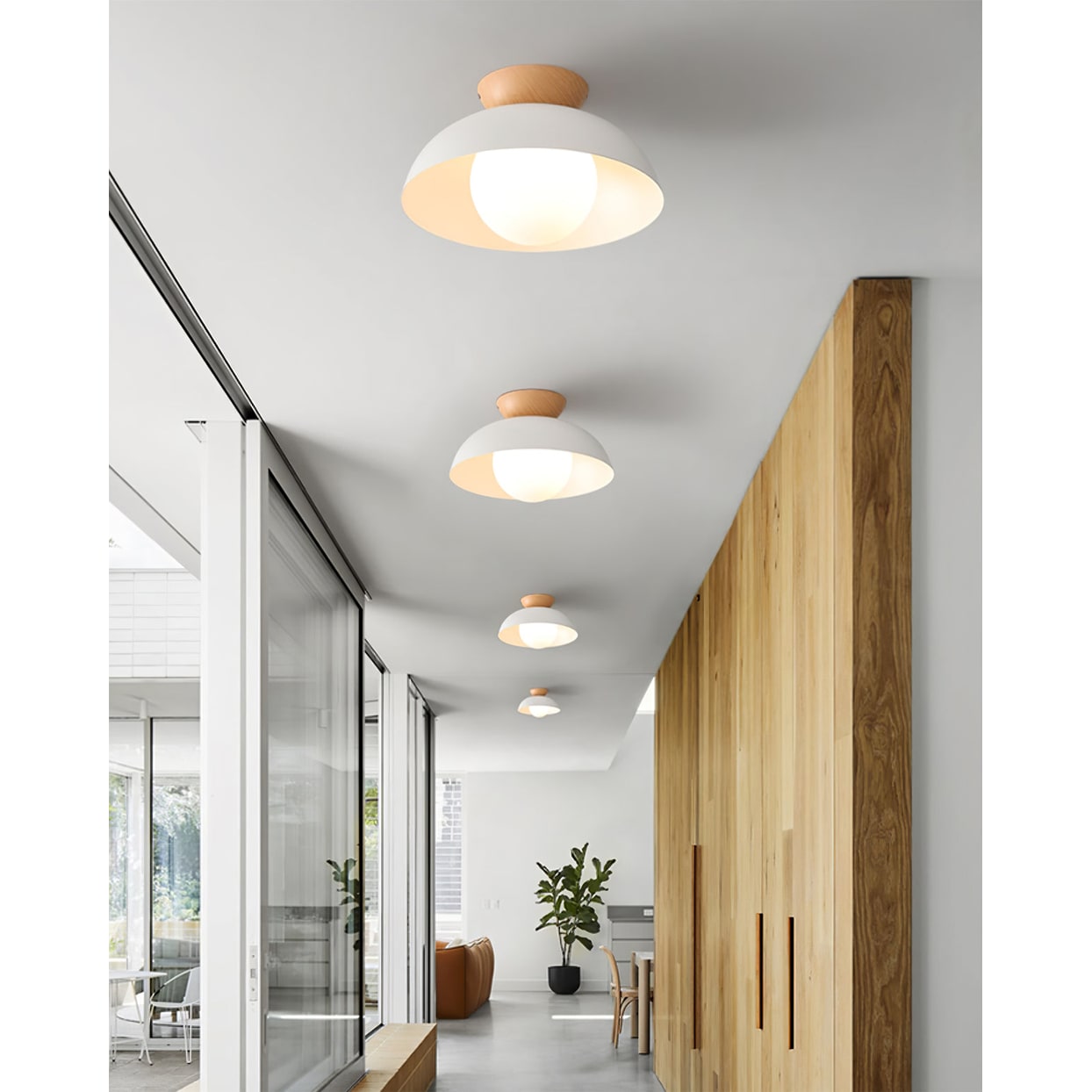 Ceiling Lamp LED 2 Layer Wood Acrylic Light - Image 3