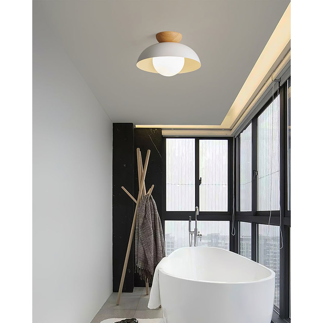 Ceiling Lamp LED 2 Layer Wood Acrylic Light - Image 8