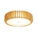 Ceiling Light Flush Mount Wooden Drum LED Home - Image 23