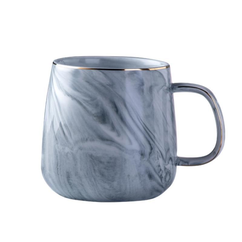 Ceramic Coffee Mug with Marble Pattern and Gold Rim Cup - Image 8
