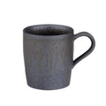 Ceramic Reusable Iced Coffee Cup and Saucer with Textured Glaze Drip Pattern - Image 1
