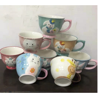 Ceramic Soup Mug and Coffee Set with Handle Large Microwave Safe Oatmeal with Spoon - Image 1