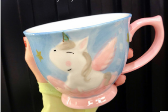 Ceramic Soup Mug and Coffee Set with Handle Large Microwave Safe Oatmeal with Spoon - Image 2