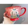 Ceramic Soup Mug and Coffee Set with Handle Large Microwave Safe Oatmeal with Spoon - Image 8