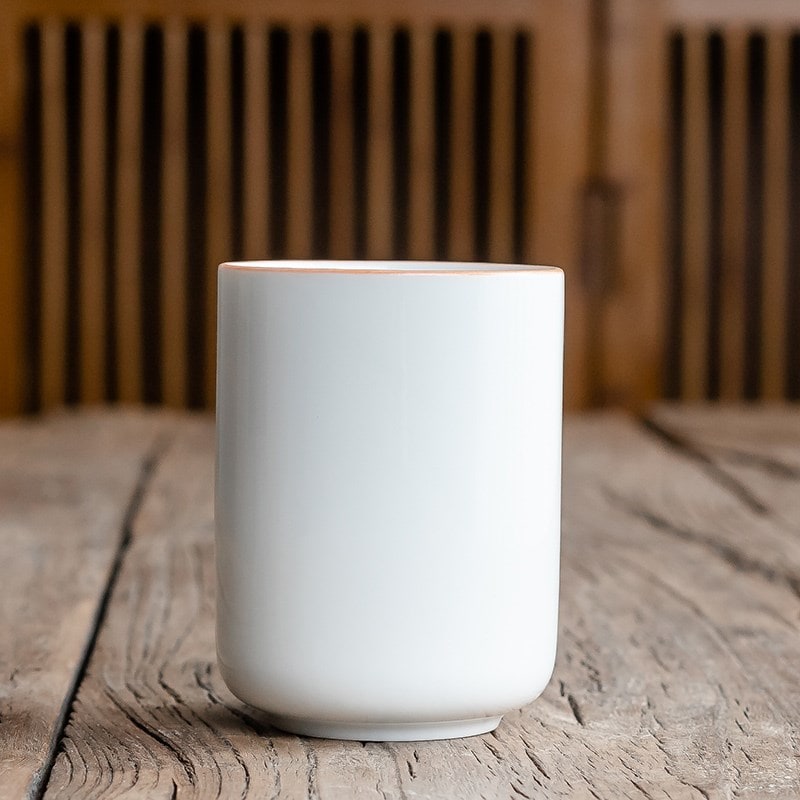 Ceramic Teacup Japanese Style with Handleless Design and Crackle Glaze Finish In Bulk - Image 4
