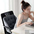 Chair Cushion Office Tufted Seat Velvet Plush Back Support Wings - Image 1