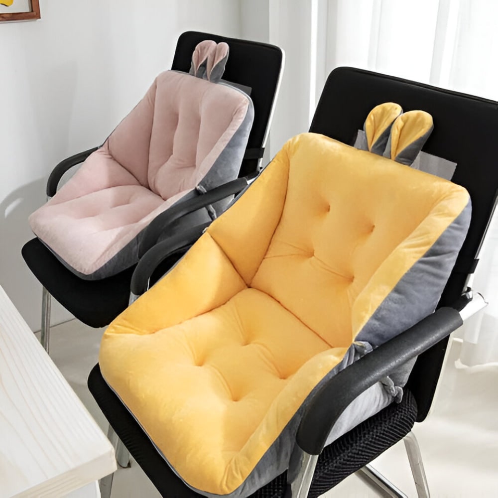 Chair Cushion Office Tufted Seat Velvet Plush Back Support Wings - Image 14