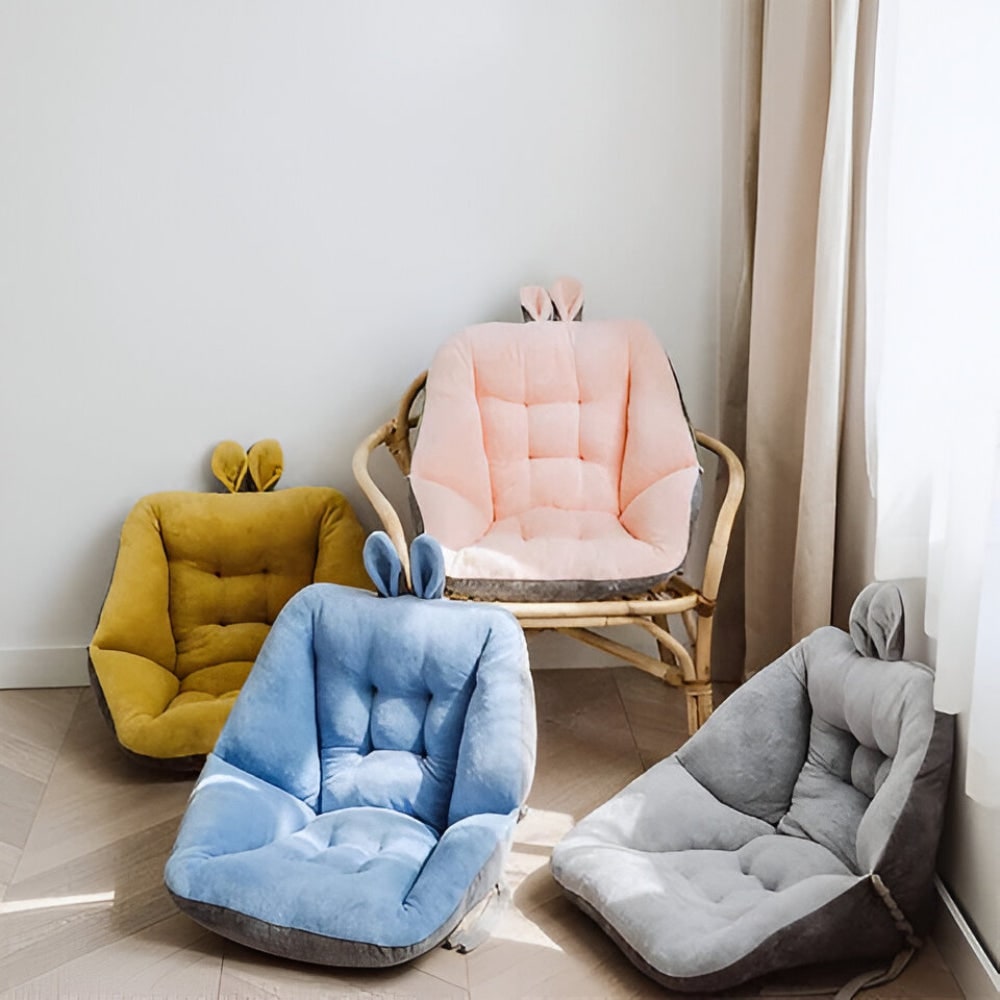 Chair Cushion Office Tufted Seat Velvet Plush Back Support Wings - Image 15