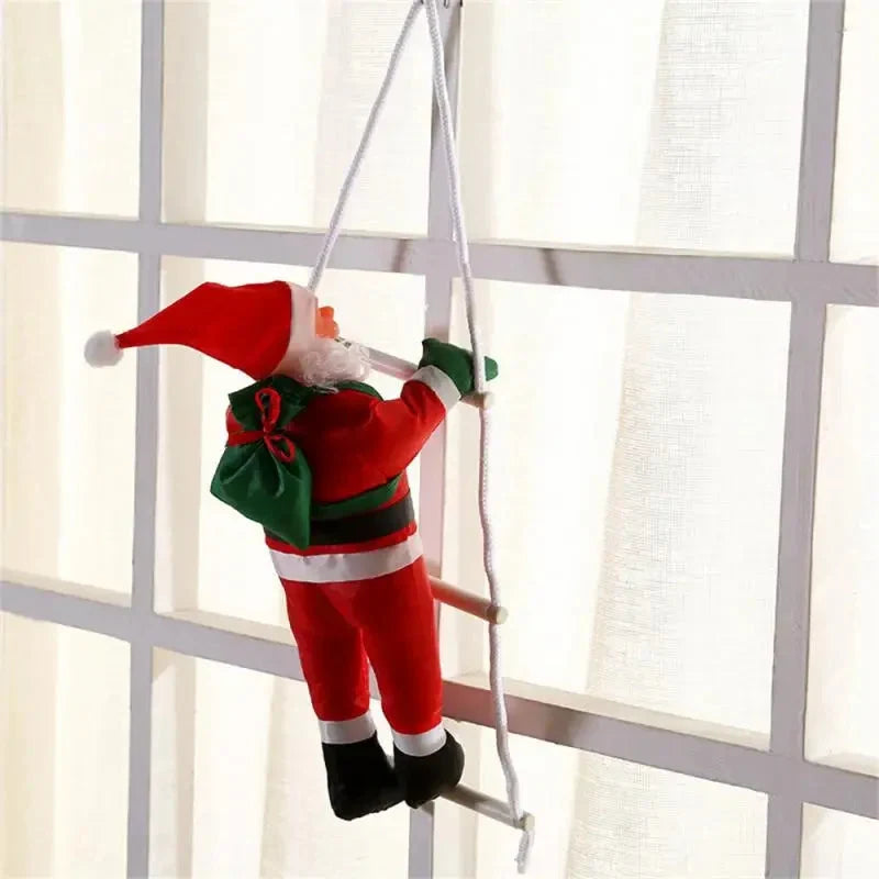 Christmas Decoration Climbing Santa with Rope Ladder for Indoor Tree and Wall Hanging - Image 2