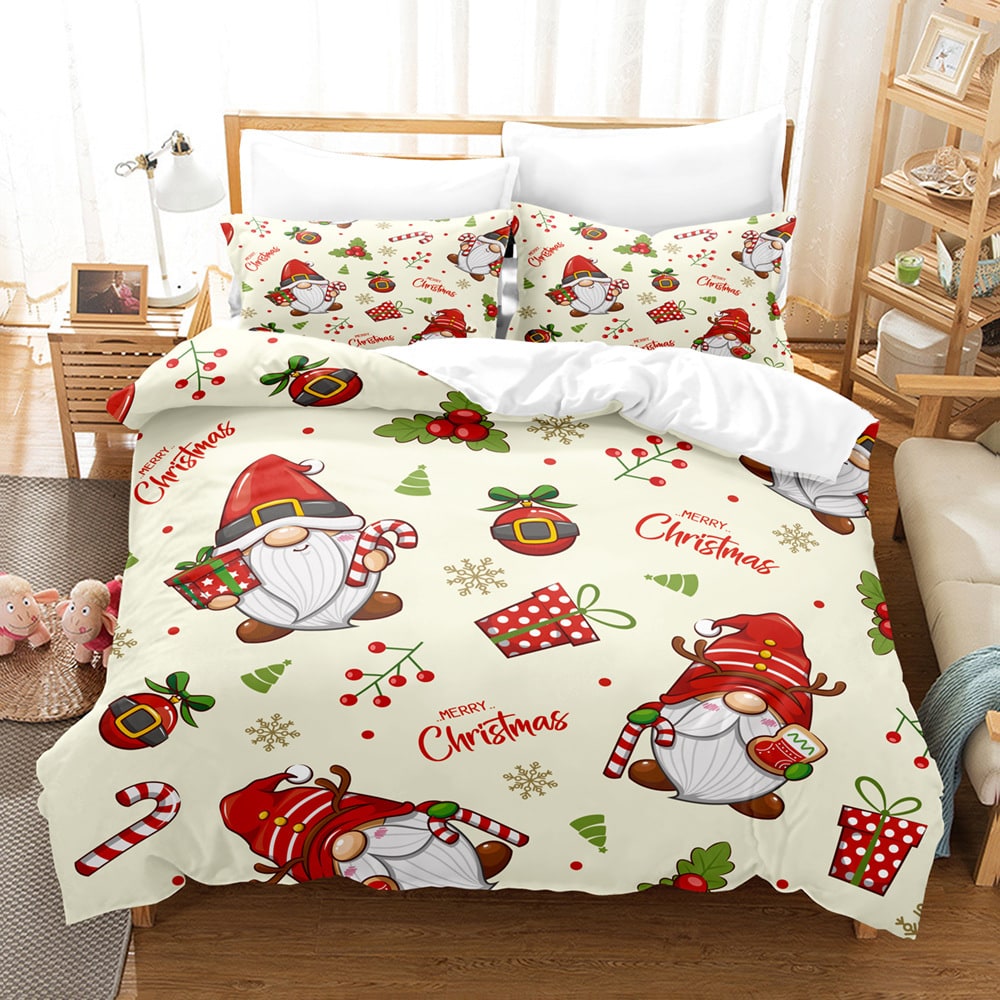 Christmas Digital Printed Duvet Cover Set with Pillowcases and Festive Bedding - Image 2
