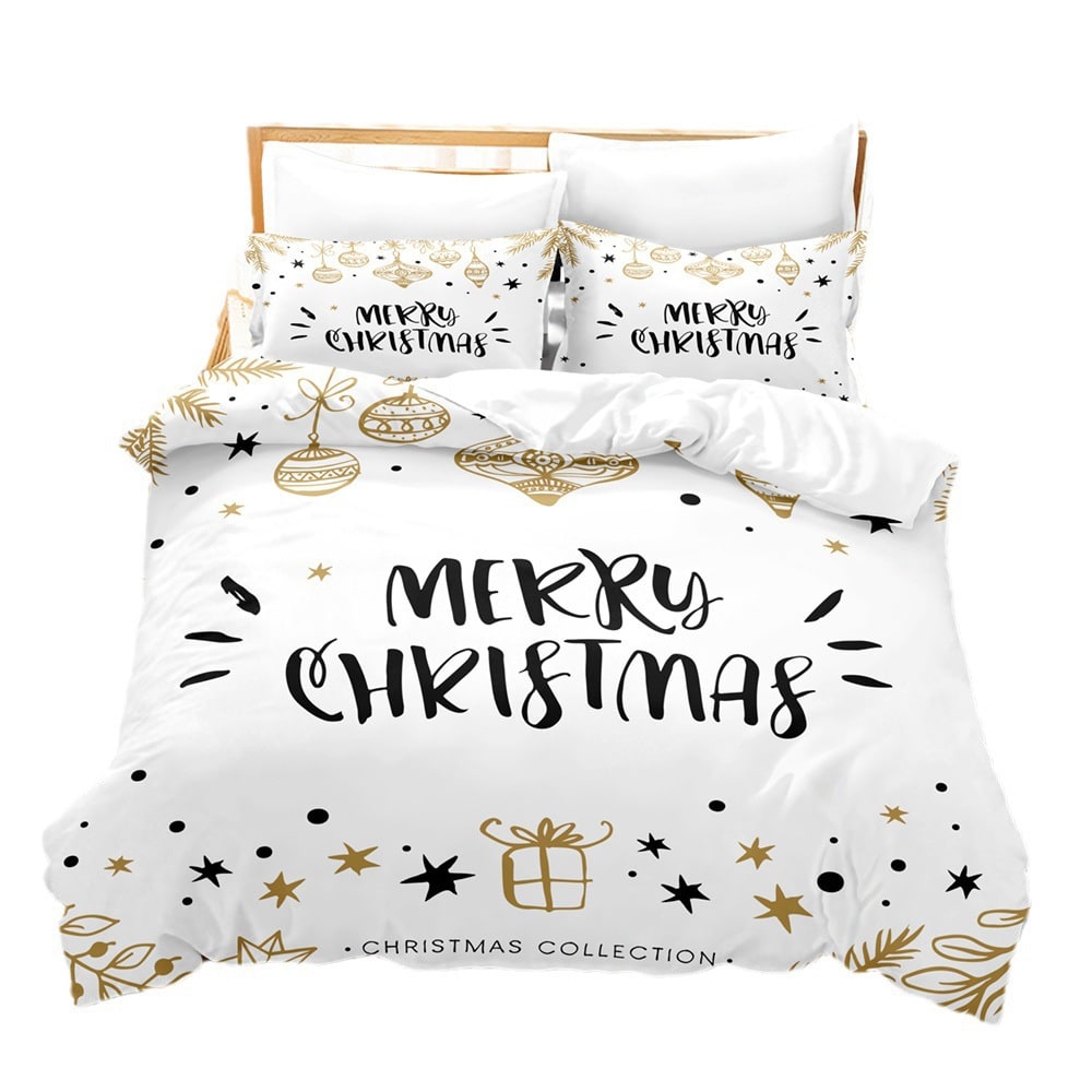 Christmas Digital Printed Duvet Cover Set with Pillowcases and Festive Bedding - Image 3