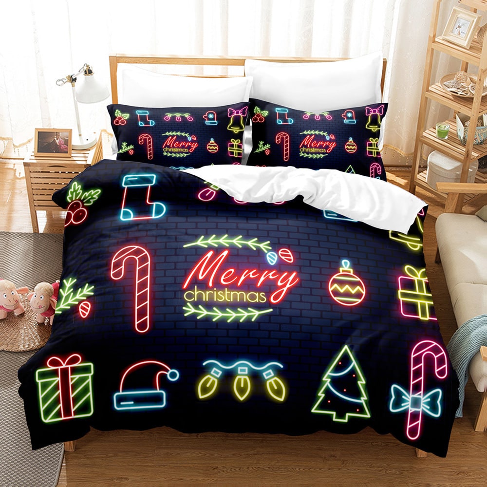 Christmas Digital Printed Duvet Cover Set with Pillowcases and Festive Bedding - Image 8