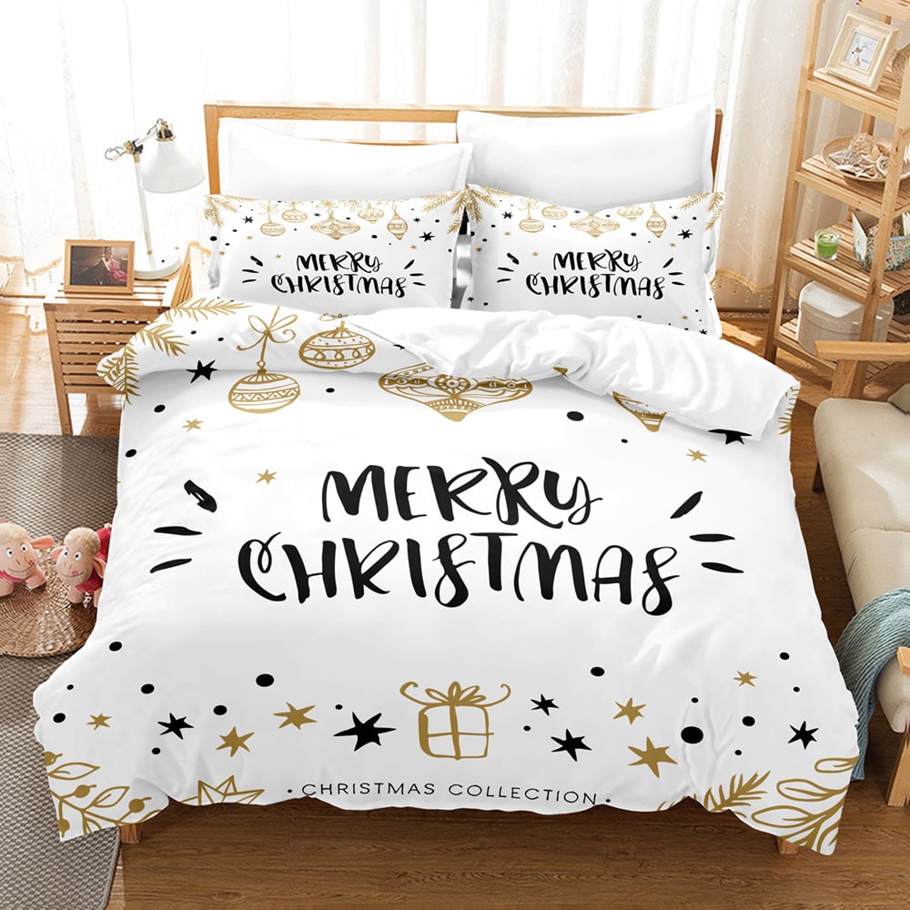 Christmas Digital Printed Duvet Cover Set with Pillowcases and Festive Bedding - Image 9