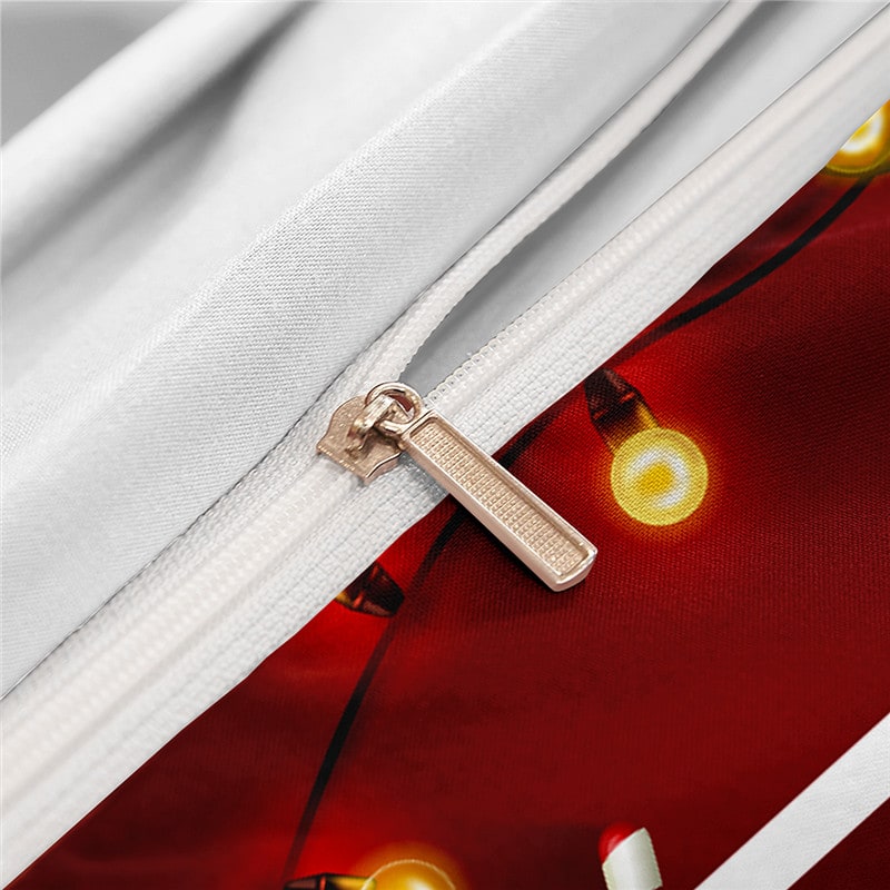 Christmas Duvet Cover Set with Pillowcases Holiday Bedding - Image 1