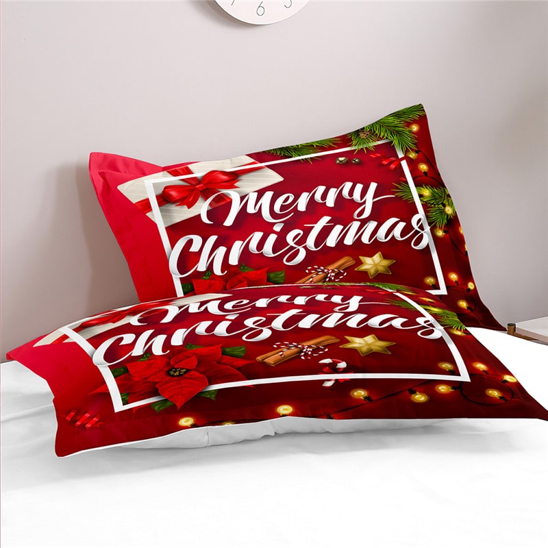 Christmas Duvet Cover Set with Pillowcases Holiday Bedding - Image 5