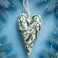 Christmas Embroidery Kit for Beginners with Heart-Shaped Ornament Fabric Thread and Hoop - Image 7