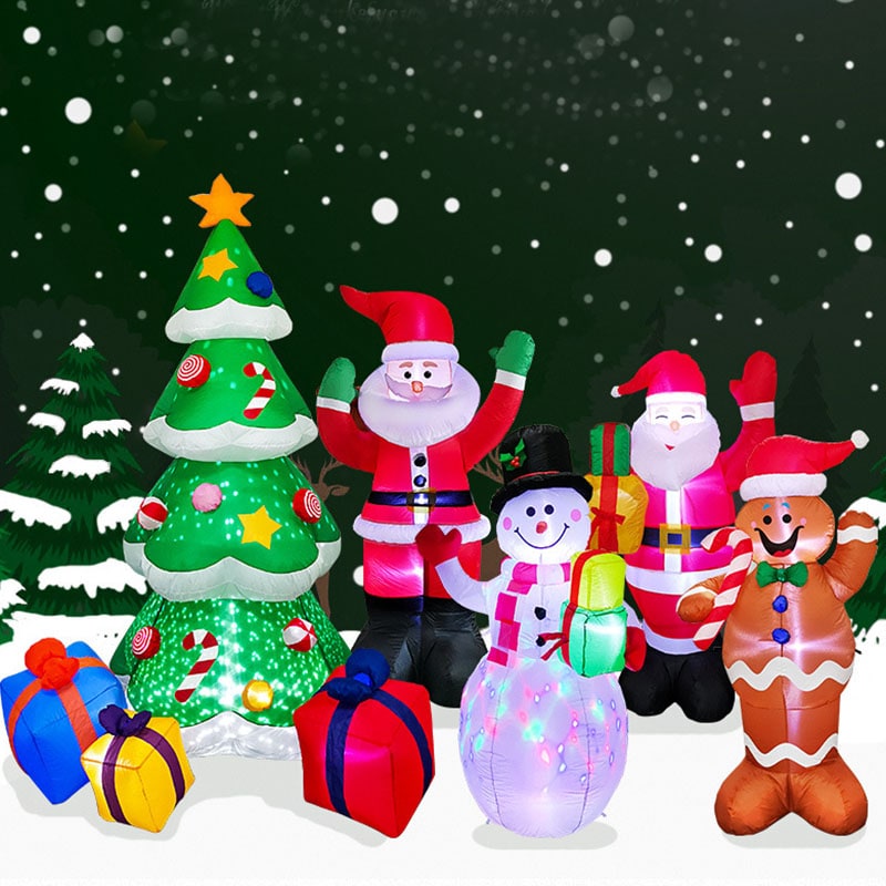 Christmas Lights Inflatable Outdoor Yard Decorations with LED Glow and Metal Stand - Image 11