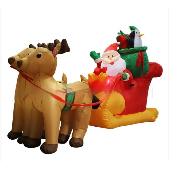 Christmas Lights Inflatable Outdoor Yard Decorations with LED Glow and Metal Stand - Image 17