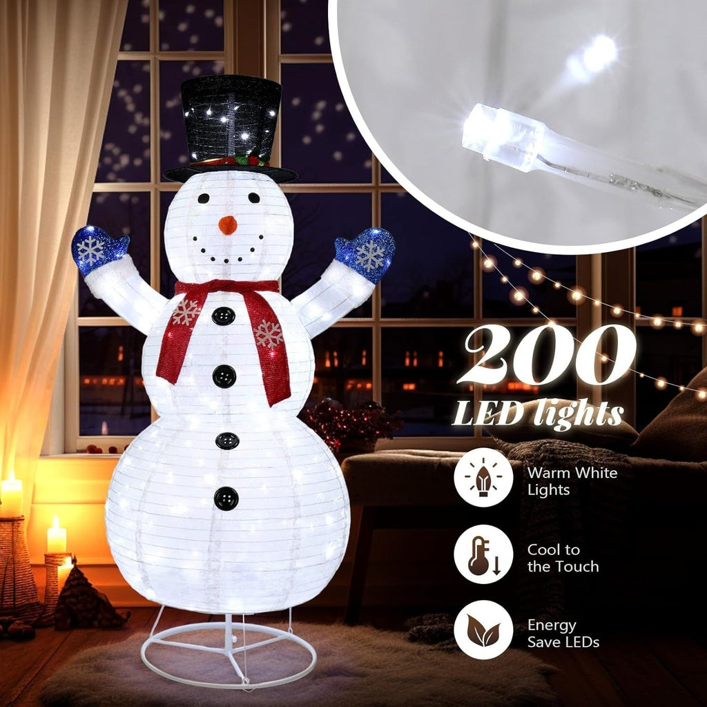 Christmas Lights Inflatable Outdoor Yard Decorations with LED Glow and Metal Stand - Image 5