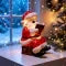 Christmas Night Light with LED Santa Claus Design Battery Operated Figurine - Image 1