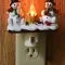 Christmas Night Light with Snowman Campfire Design and Decorative Resin Figures - Image 6