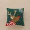 Christmas Pillow Cover with Festive Embroidered Design and Woven Square Throw Accent - Image 4