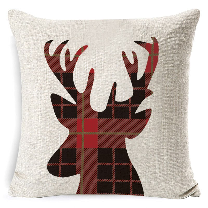 Christmas Pillow Covers with Throw Square Decorative Accent Festive Linen-Look Design - Image 23