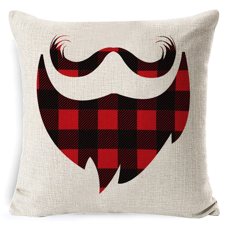 Christmas Pillow Covers with Throw Square Decorative Accent Festive Linen-Look Design - Image 25