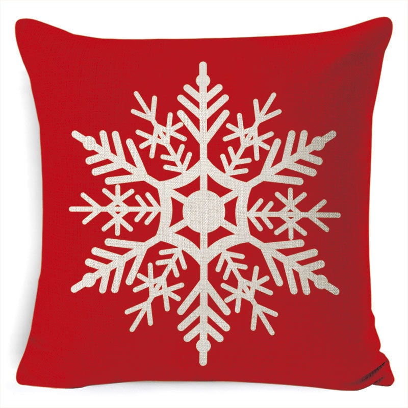 Christmas Pillow Covers with Throw Square Decorative Accent Festive Linen-Look Design - Image 34