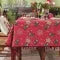 Christmas Tablecloth with Pom-Pom Fringe Snowflake and Stocking Pattern for Festive Holiday Table - Image 7