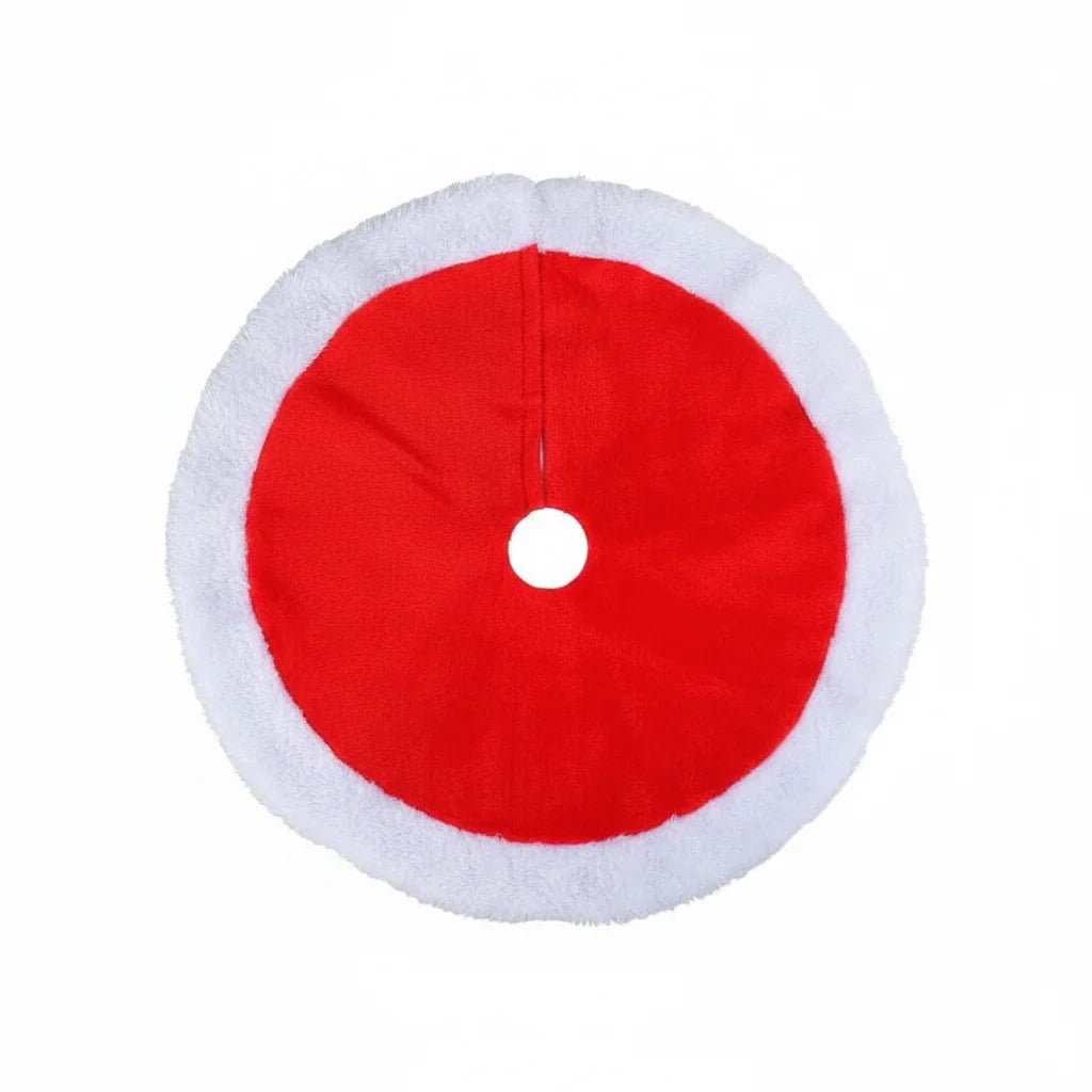 Christmas Tree Skirt with Plush Faux Fur for Small and Tabletop Display - Image 2