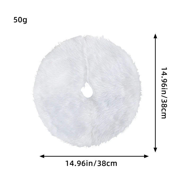 Christmas Tree Skirt with Plush Faux Fur for Small and Tabletop Display - Image 5