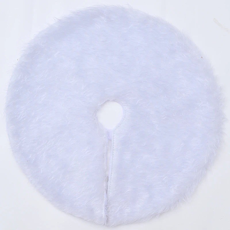 Christmas Tree Skirt with Plush Faux Fur for Small and Tabletop Display - Image 6