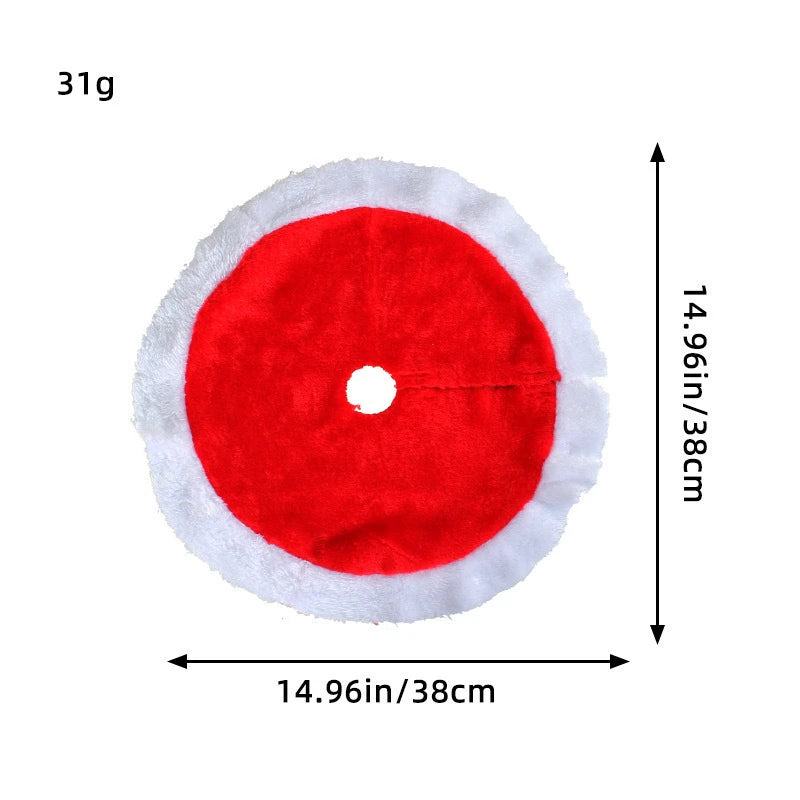 Christmas Tree Skirt with Plush Faux Fur for Small and Tabletop Display - Image 9