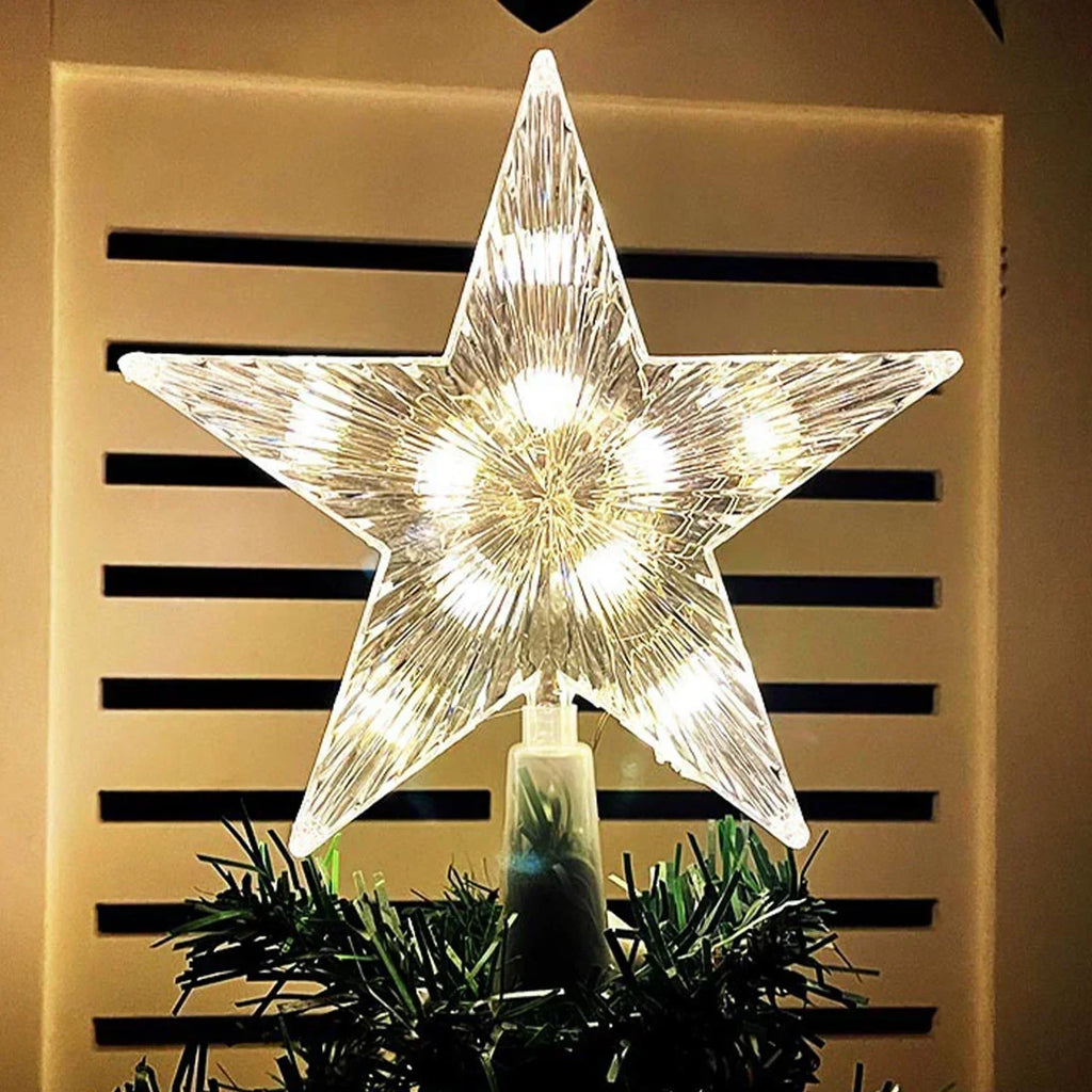Christmas Tree Topper Star Light LED Battery Operated with Switch Control - Image 2