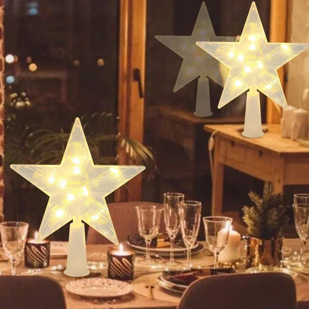 Christmas Tree Topper Star Light LED Battery Operated with Switch Control - Image 3