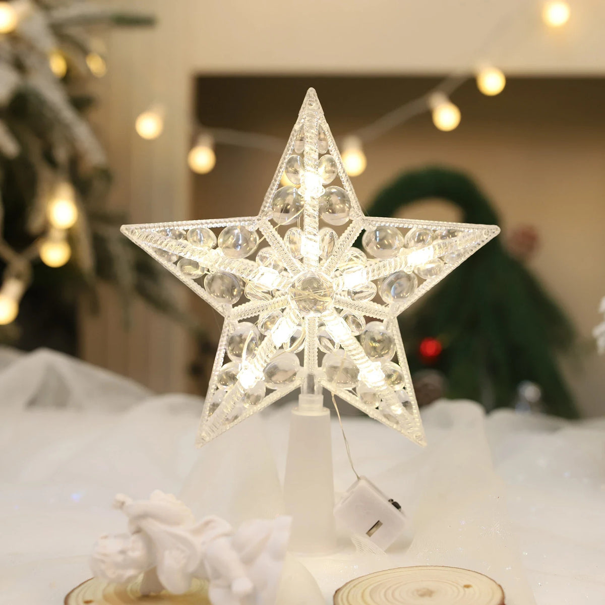 Christmas Tree Topper Star Light LED Battery Operated with Switch Control - Image 4