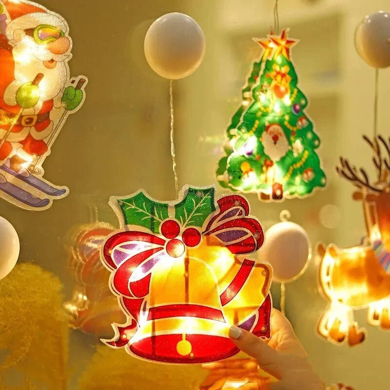 Christmas Window Lights with Warm White LED and Suction Cup Mount Battery Operated - Image 2