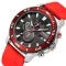 Chronograph Watch with Silicone Strap 53mm Sporty Design Three Subdials and Date Display - Image 3