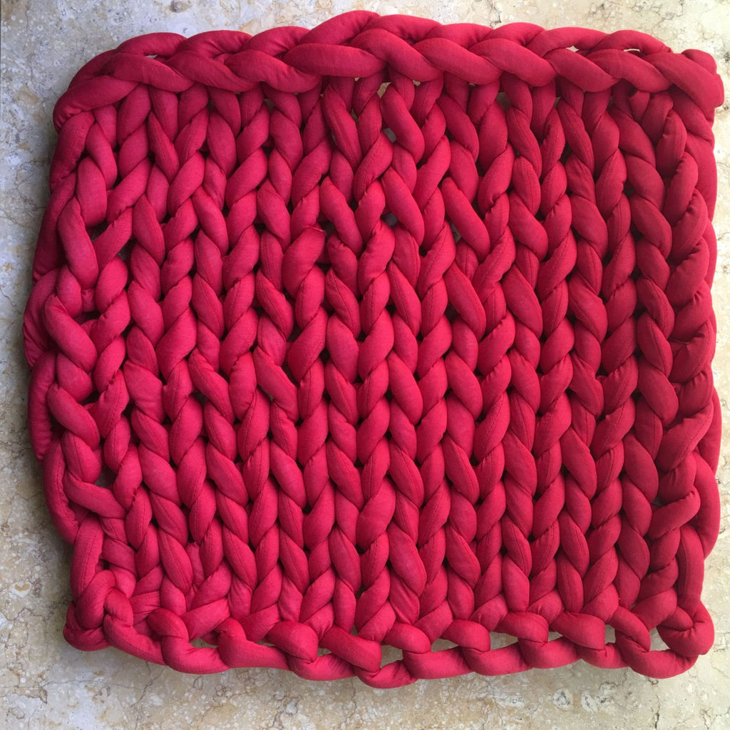 Chunky Knit Blanket with Bulky Yarn Hand-Woven Cable Throw with Soft Weighted Fill - Image 9