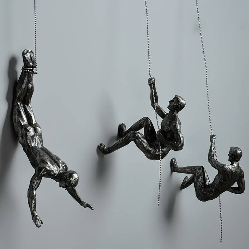 Climber Wall Art Sculpture for Modern Home Decor – Artistic Wall Decoration for Living Room, Office and Creative Interiors