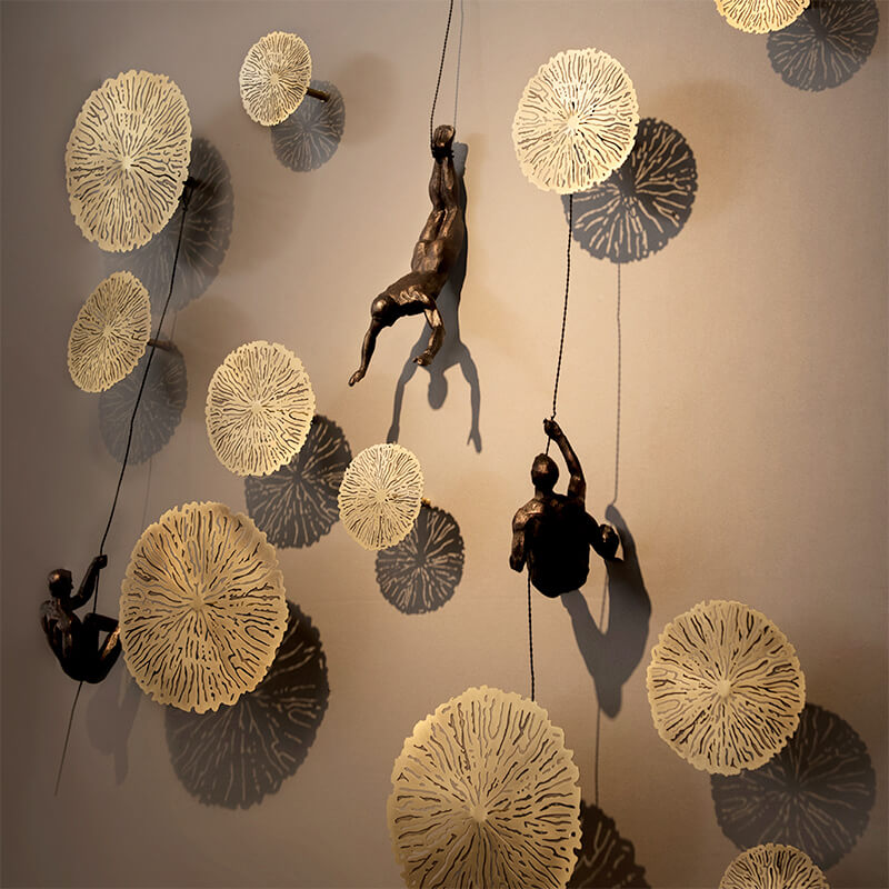 Climber Wall Art Sculpture for Modern Home Decor – Artistic Wall Decoration for Living Room, Office and Creative Interiors
