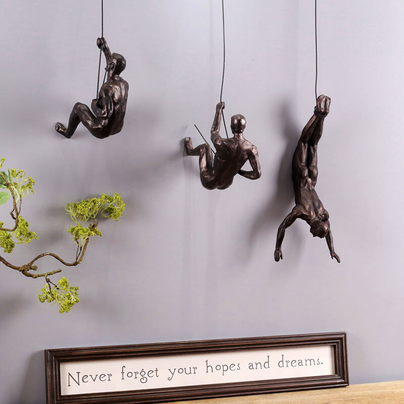 Climber Wall Art Sculpture for Modern Home Decor – Artistic Wall Decoration for Living Room, Office and Creative Interiors