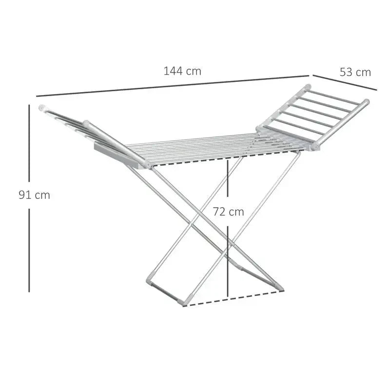 Clothes Drying Rack Foldable Heated Electric Aluminum Portable Indoor Airer - Image 6