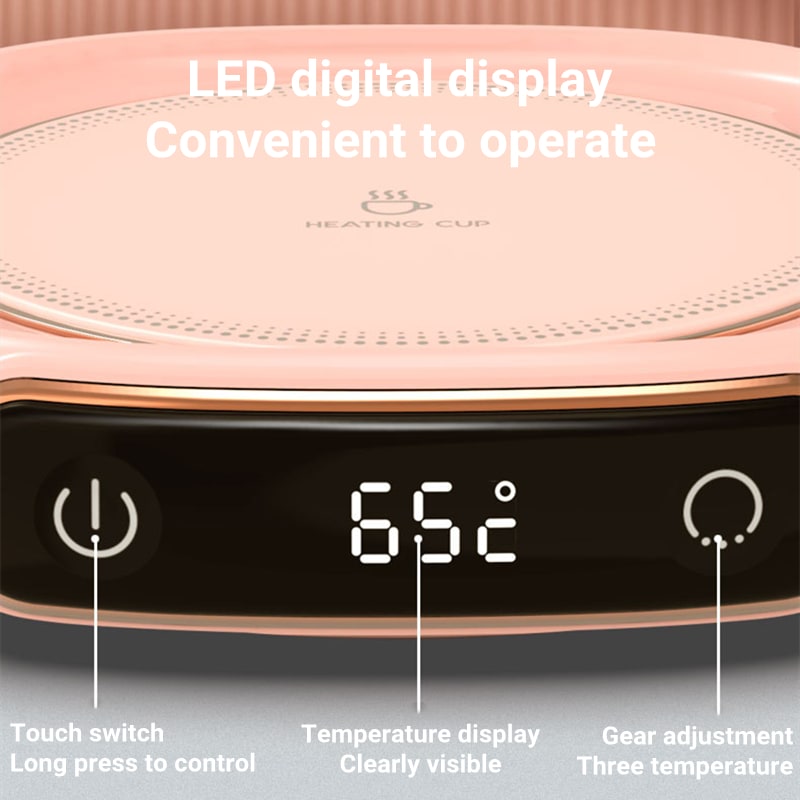 Coffee Mug Warmer and Cup Plate with Digital Temperature Display for Desk Electric - Image 1