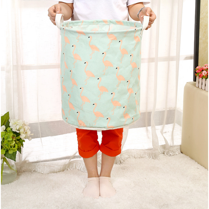 Collapsible Laundry Basket and Hamper with Handles Foldable Washing in Cotton Canvas - Image 12