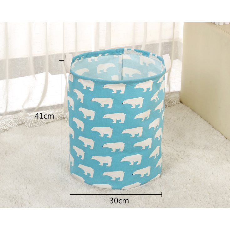 Collapsible Laundry Basket and Hamper with Handles Foldable Washing in Cotton Canvas - Image 6