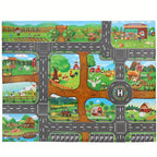 Vibrant Farm and Road Design Play Mat for Kids – Interactive Rug for Fun and Learning