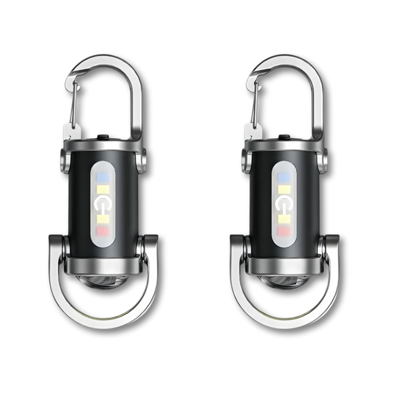 Compact Edc Flashlight with Carabiner Clip Rechargeable Mini Keychain LED - Image 3